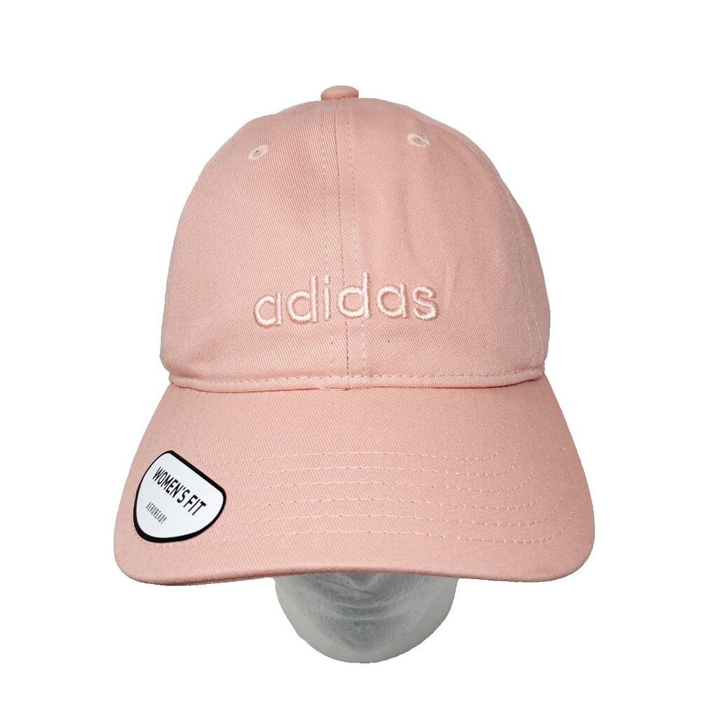 Adidas Contender Hat Baseball Cap Womens One Size Pink Adjustable Hook Loop Logo